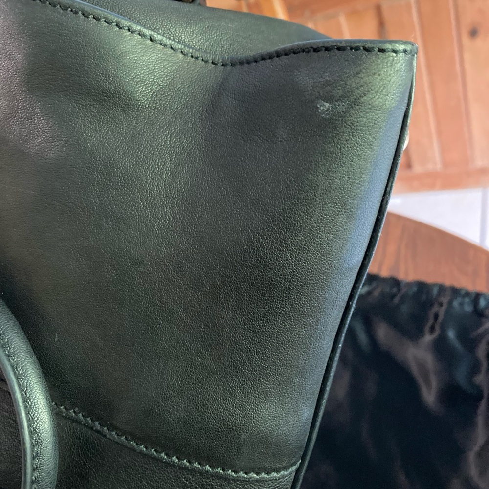 SOLD LABOR YAY SALE! Yves Saint Laurent Y Cabas Black Satchel with Gold Hardware - Picture 12 of 16